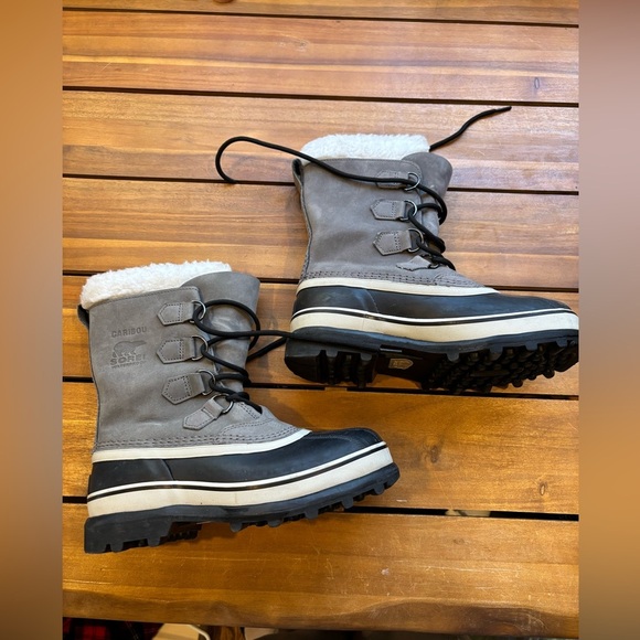 EUC Women's Size 7 Sorel Weatherproof Caribou Grey Boots - Picture 1 of 8